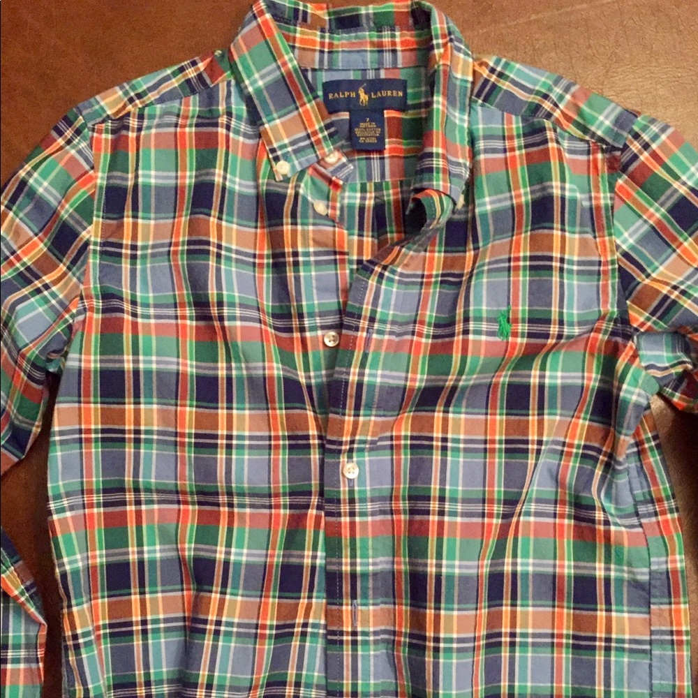 Ralph Lauren boys long sleeve button down shirt